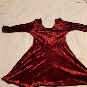 Velvet red dress